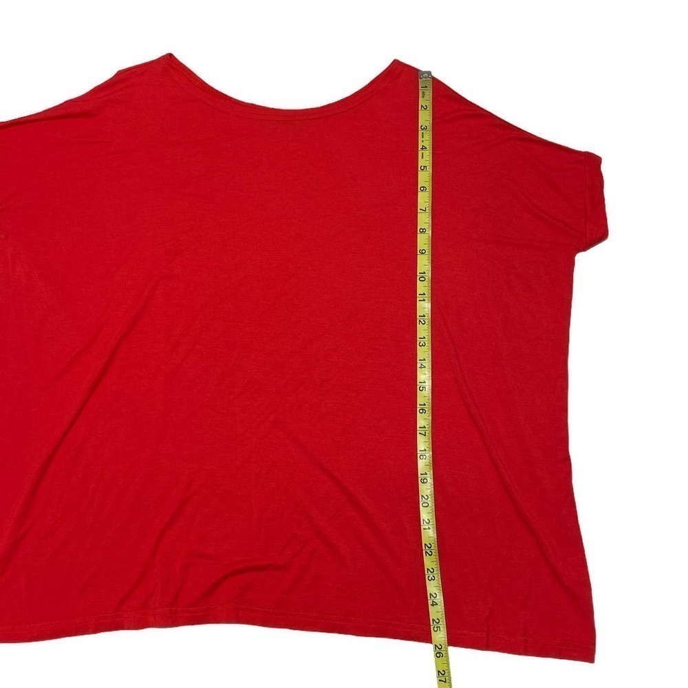PIKO Red Short Sleeve Bamboo Crew Neck T-Shirt - Picture 6 of 10